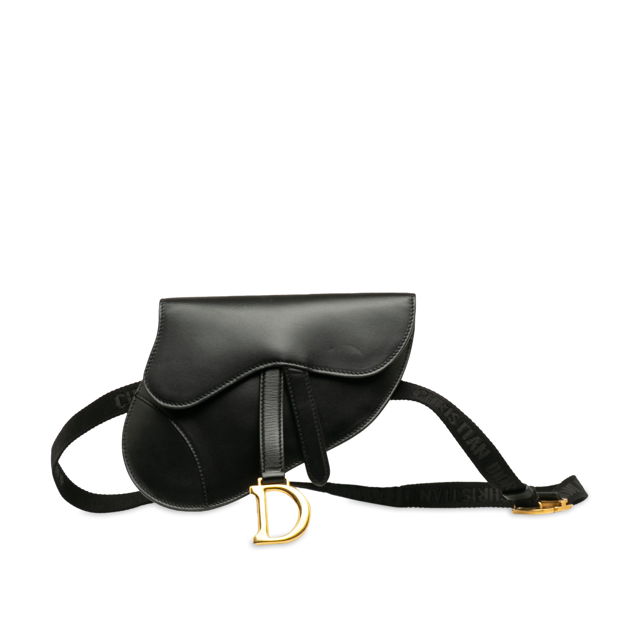 Dior Leather Saddle Belt Bag Black | The Plush Posh