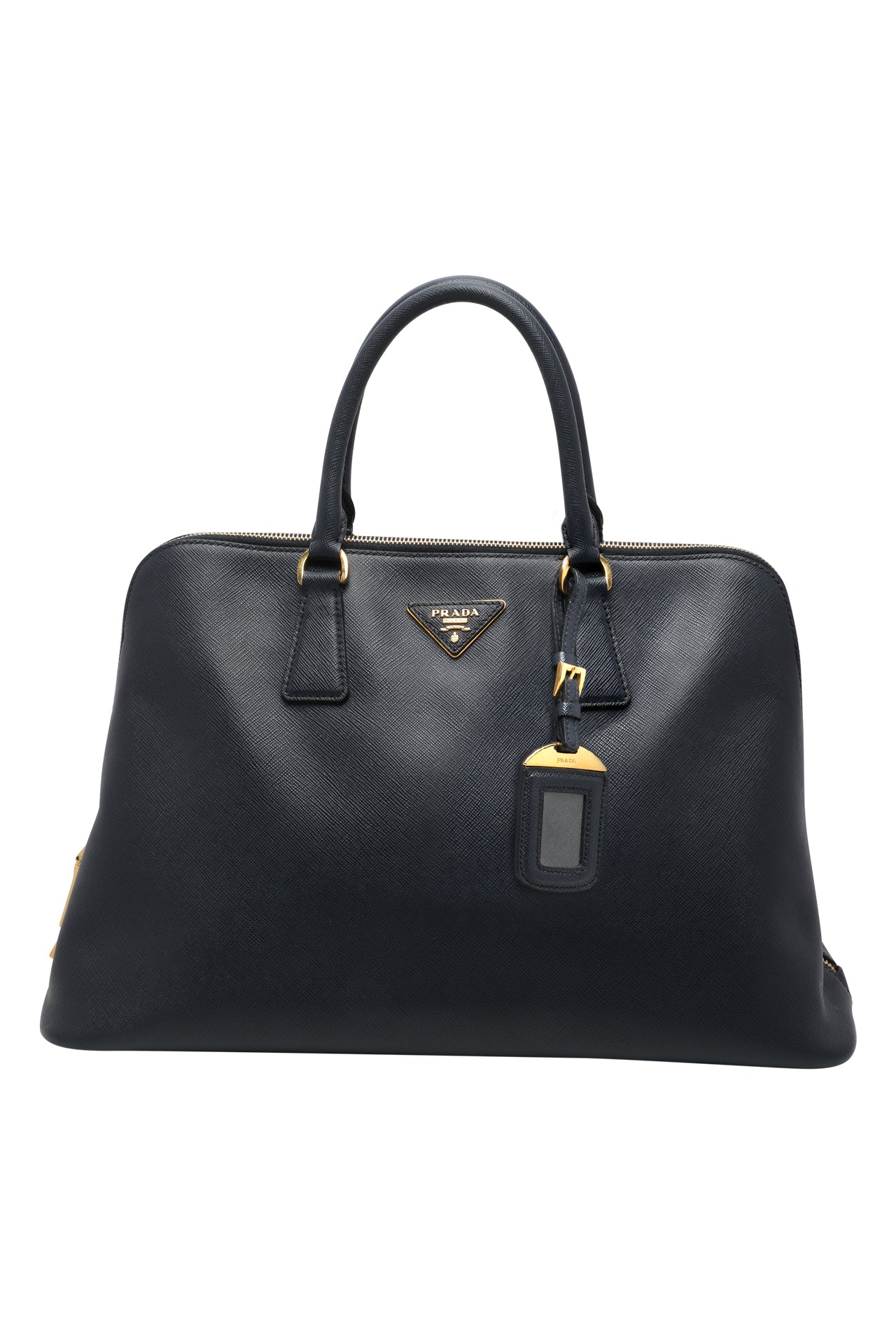 Prada Saffiano Large Single Zip Tote Blue