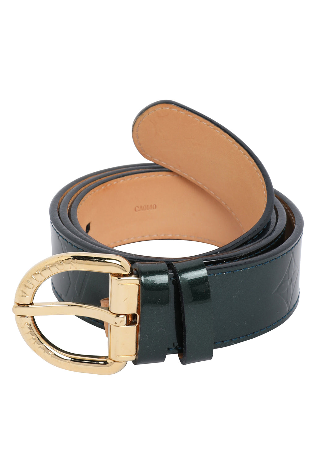 Initiales patent leather belt Louis Vuitton Black size 80 cm in Patent  leather - 20060350