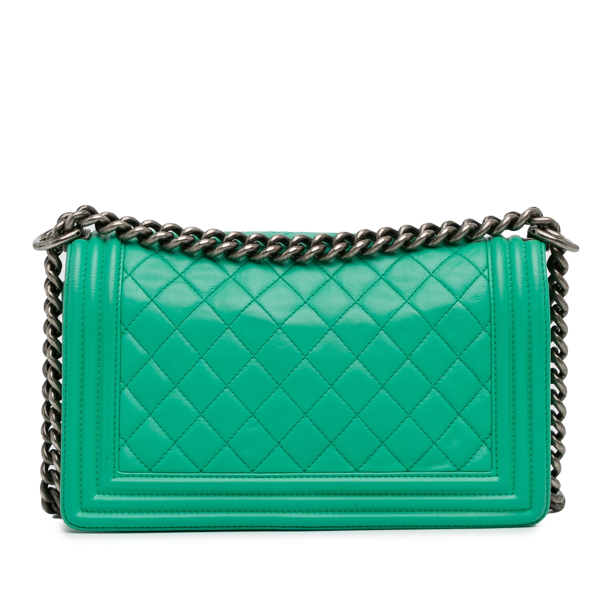 Chanel Medium Calfskin Boy Flap Green