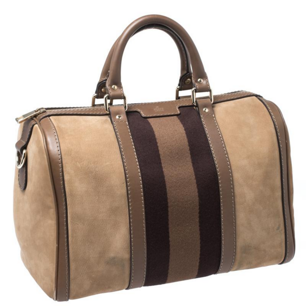 Gucci Brown Leather Boston Bag 862765